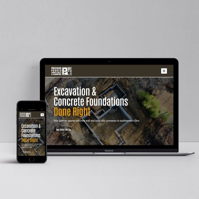 Featured image for “Precision Poured Concrete Walls & Excavating Web Design”